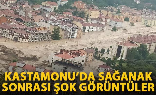 Sinop ve Samsunda sağanak sele neden oldu; vatandaşlar evlerinde mahsur kaldı