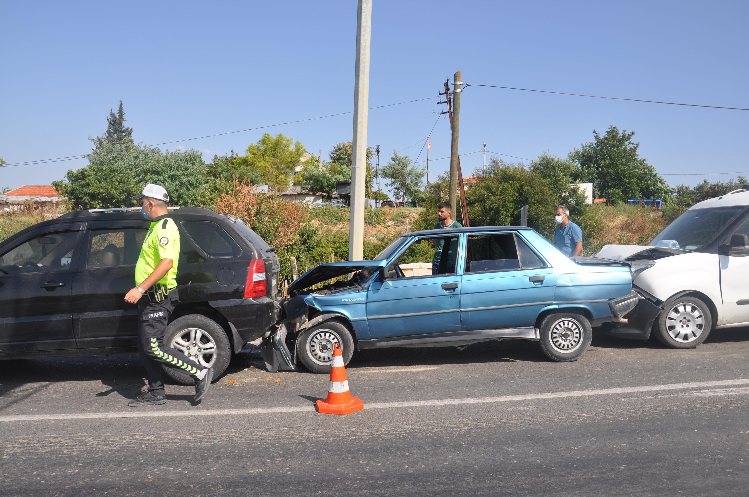5 aracın karıştığı zincirleme kazada 1 kişi yaralandı