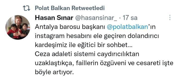 Baro başkanının hesabını çaldı, Zaten yakalanacağım, 500 TL verin dedi