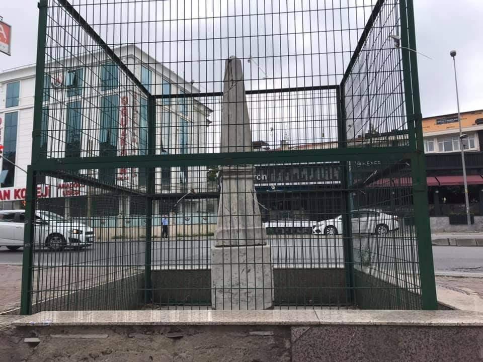 Special design for the 107-year-old Obelisk which was used as a parking lot