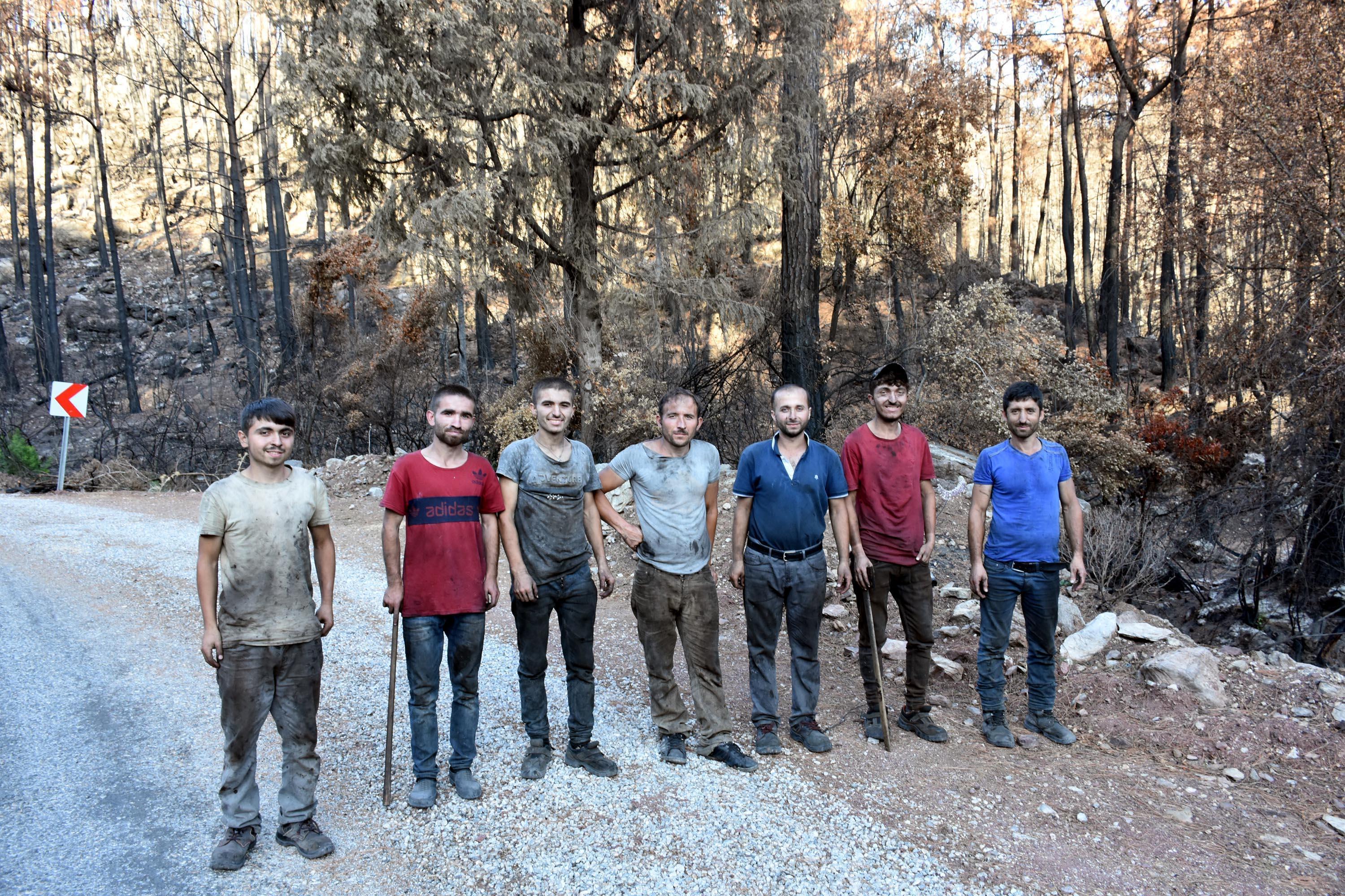 Marmariste bir ayda yangından zarar gören yaklaşık 500 hektar alan temizlendi