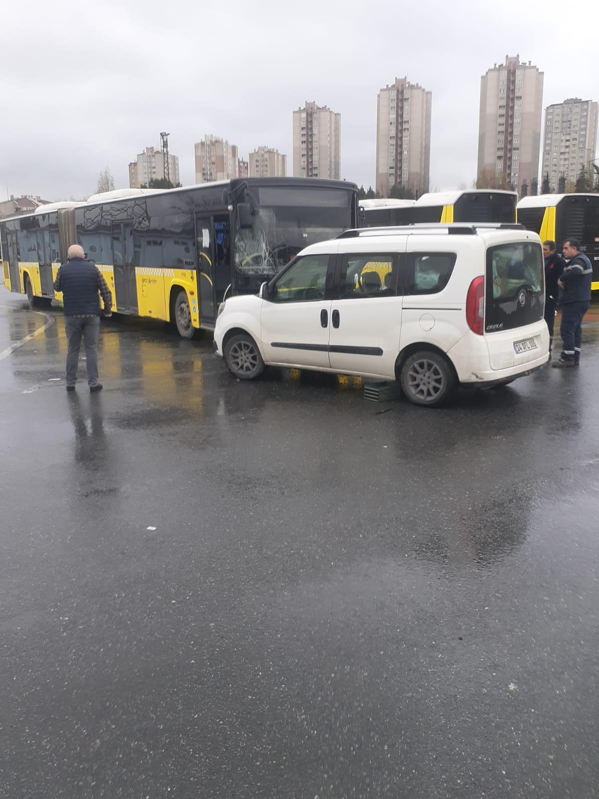 İkitelli İETT Garajında kaza: 2 yaralı