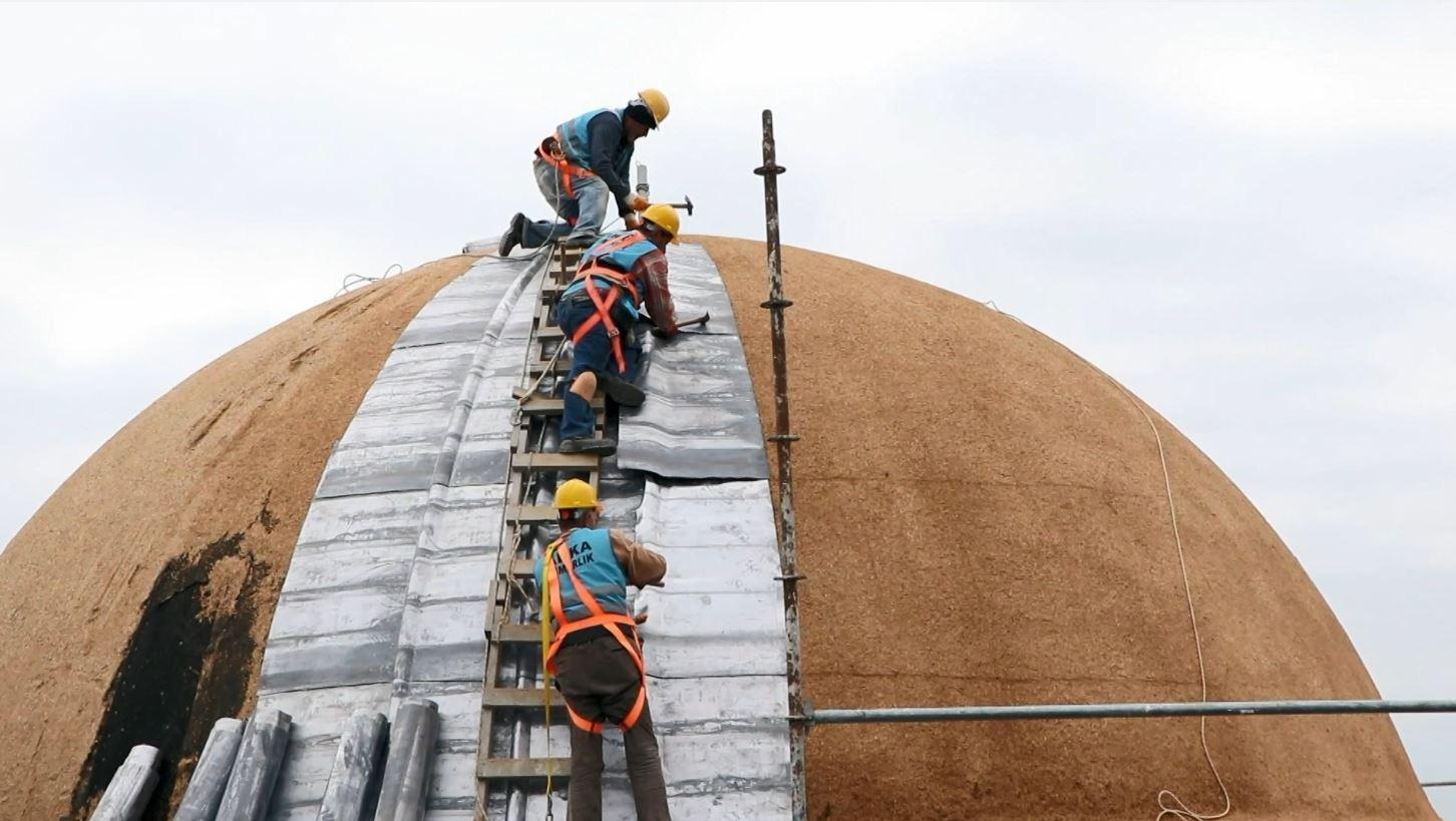 Fatih Köşkünde çökme riskine neden olan bin 500 tonluk beton yükü kaldırıldı