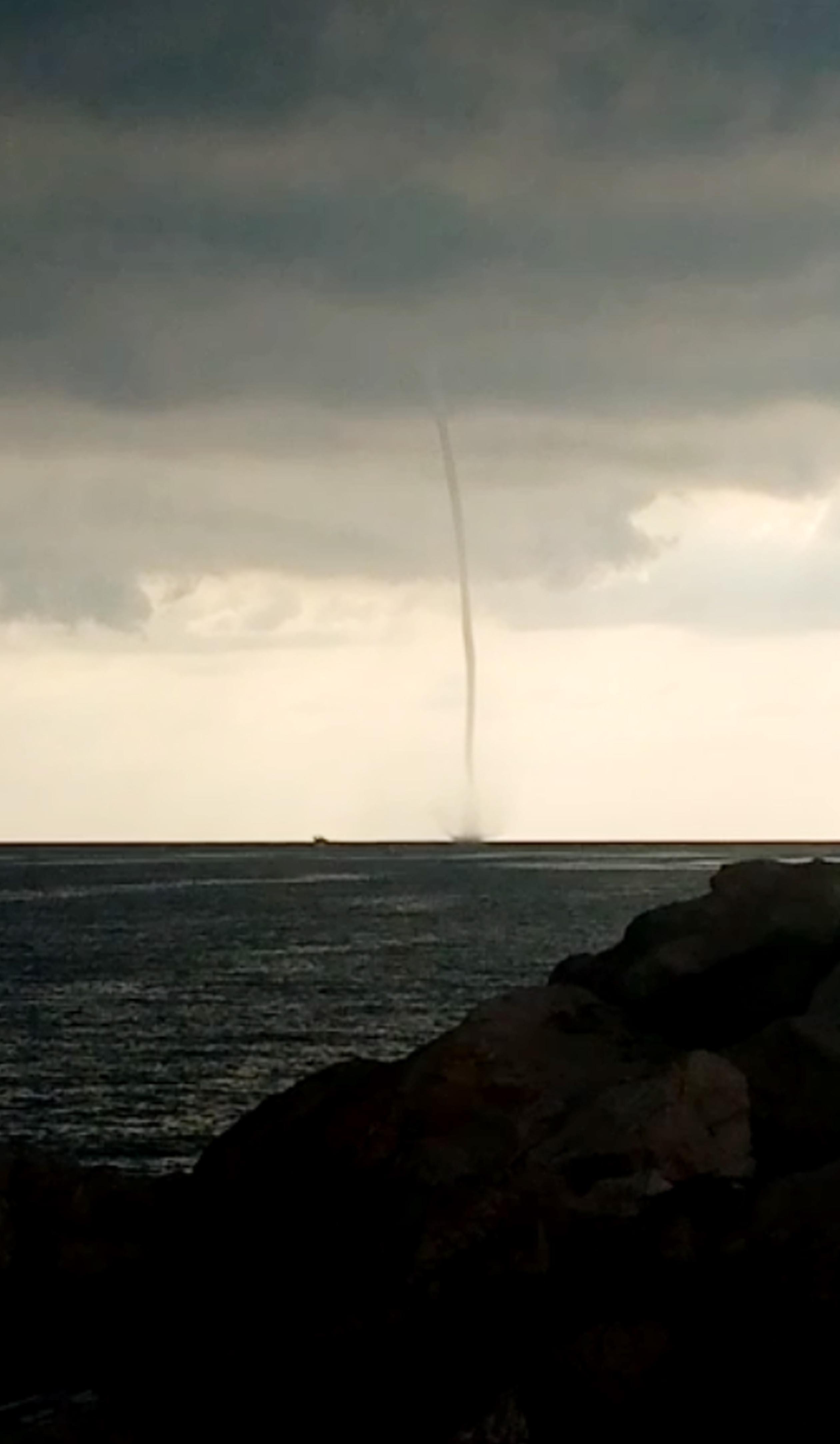Two tornadoes occurred in the sea in Antalya