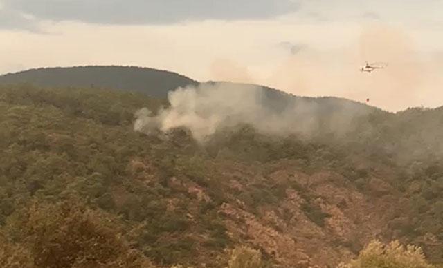 Marmariste düşen yıldırım yangın çıkardı
