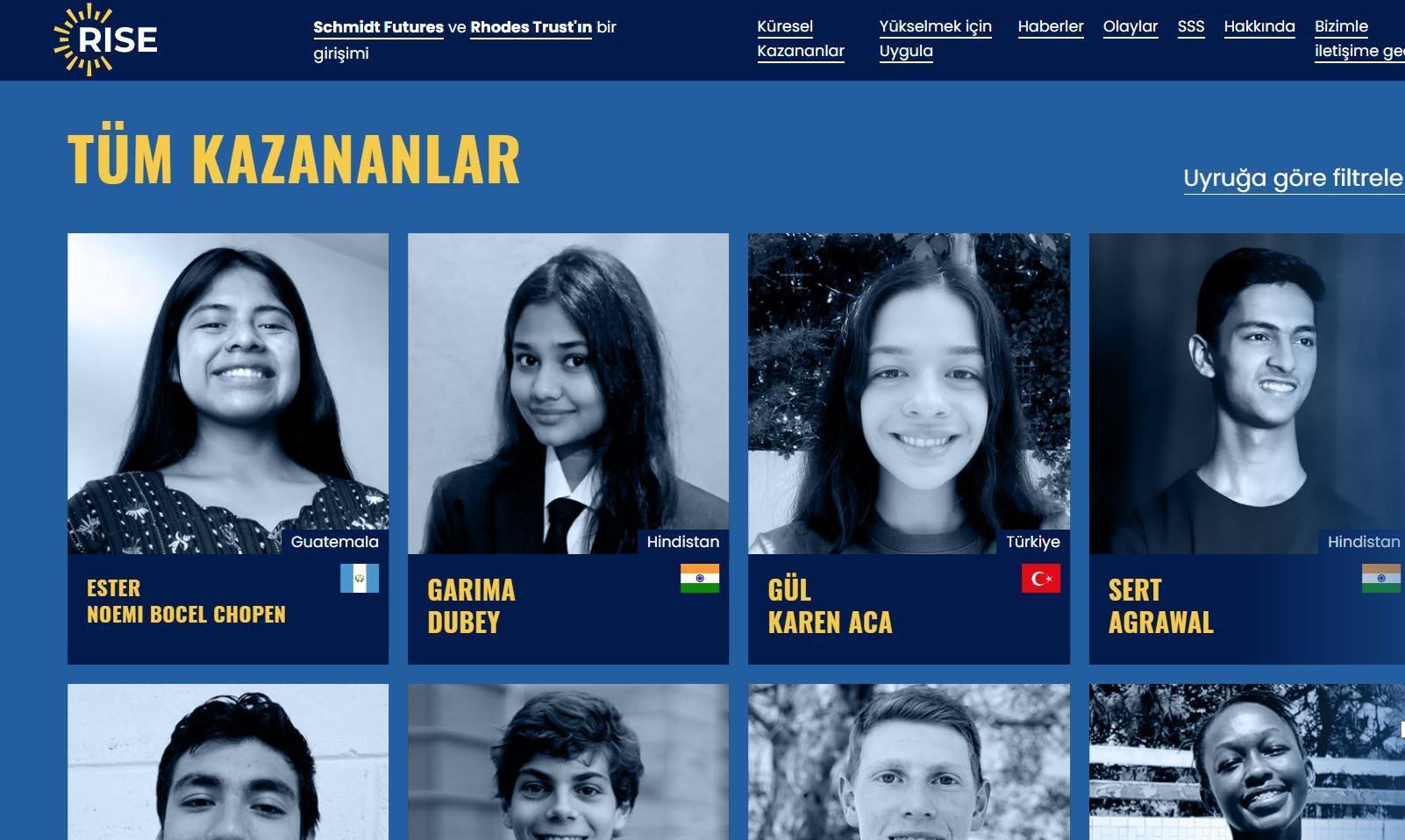 Karen, dünyada En Parlak 100 öğrenci arasına girdi