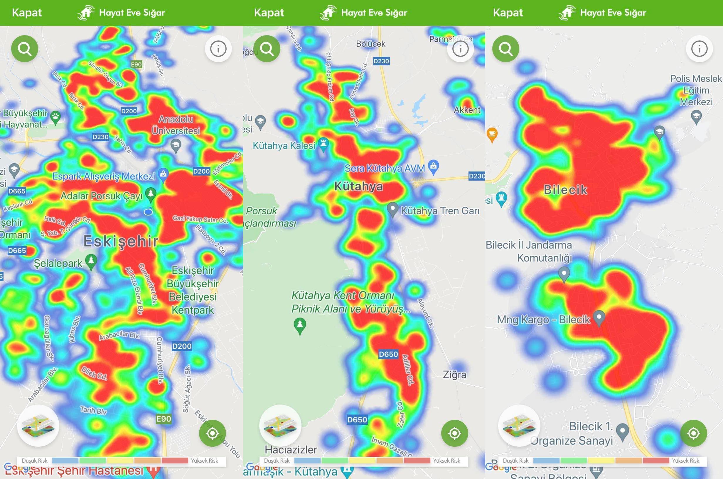İllerin haftalık vaka sayısı haritası güncellendi