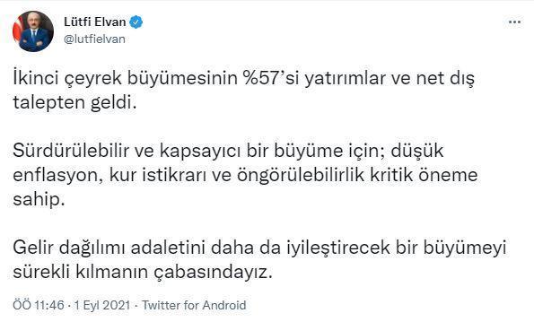 Büyüme rakamları açıklandı