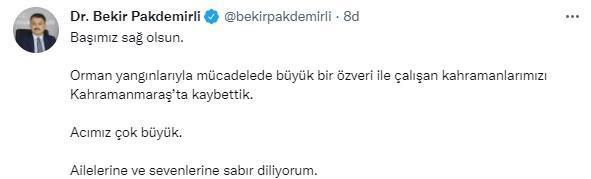 Düşen uçakla ilgili taziye mesajları