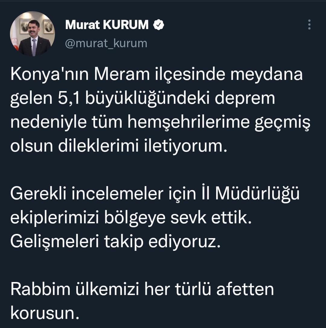 Konya 5.1lik depremle sallandı