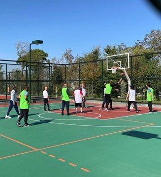 Cumhurbaşkanı Erdoğandan danışmanları ve bakanlar ile basketbol maçı