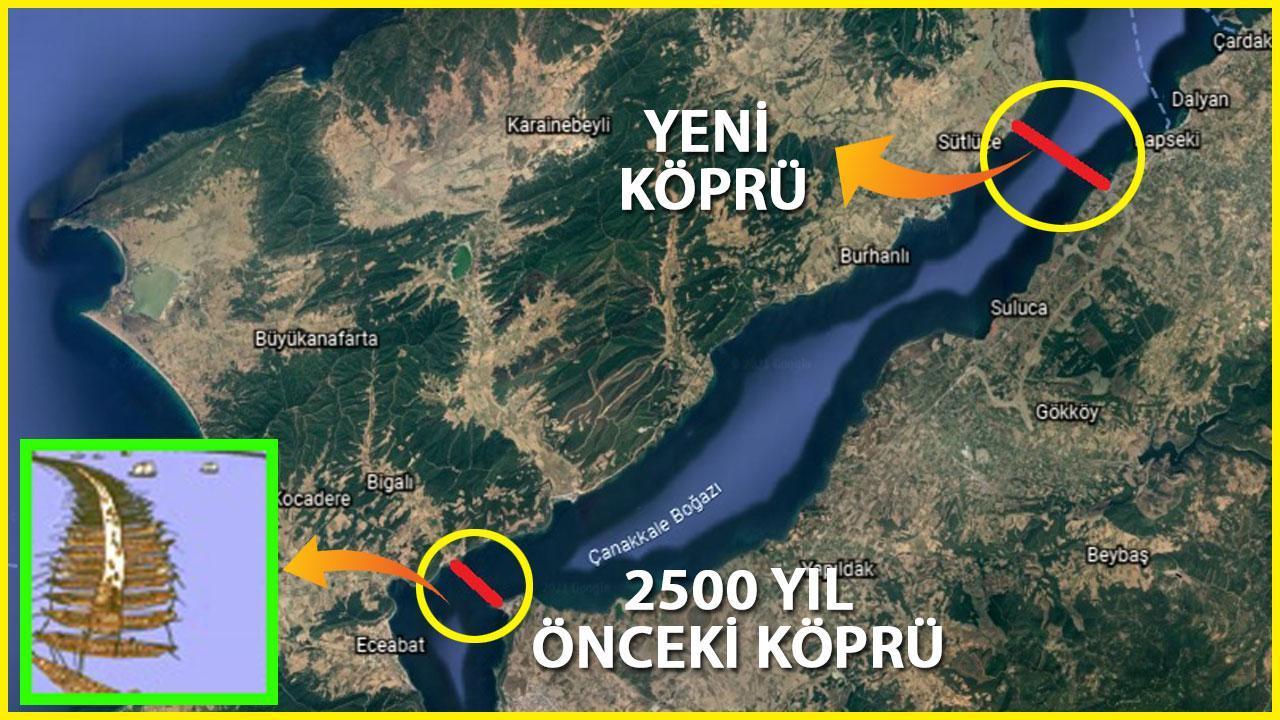 Çanakkale Boğazına, 2 bin 500 yıl önce de savaş için köprü yapılmış