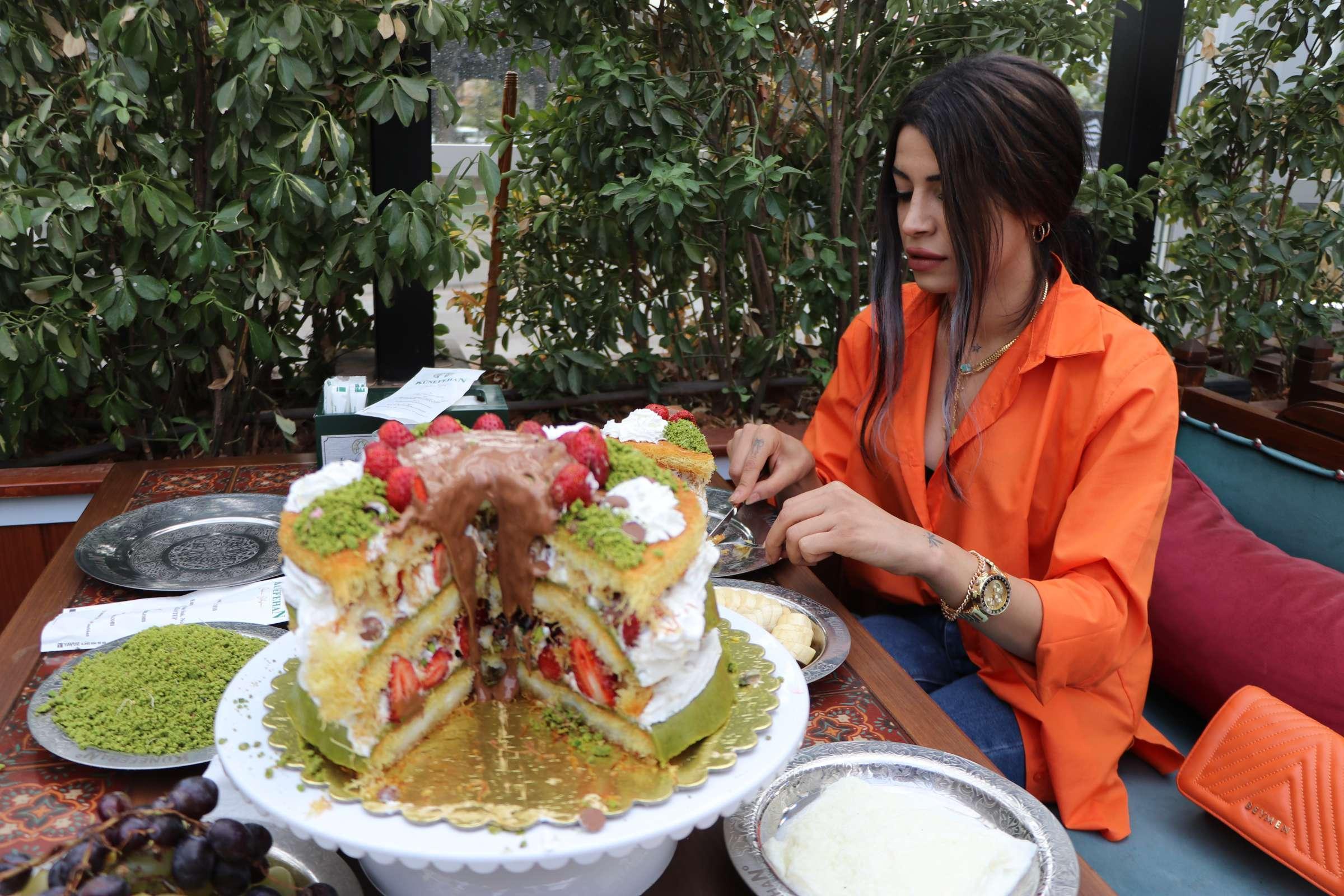 Künefenin pastasını yaptılar