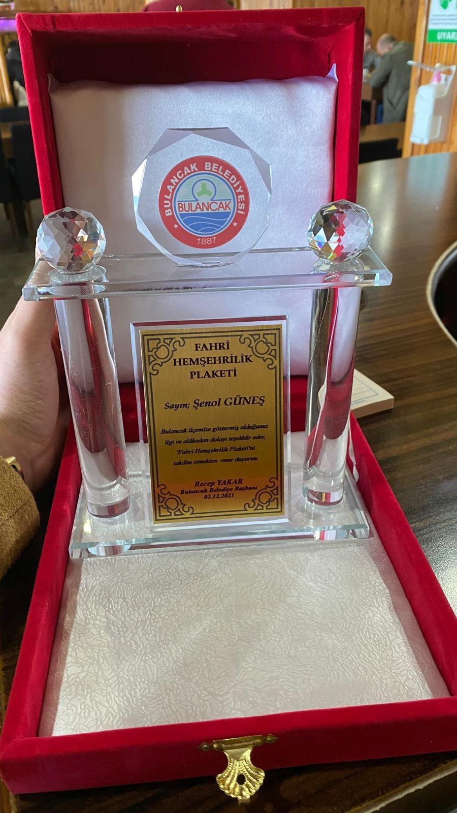 Şenol Güneş, Bulancak’ın fahri hemşehrisi oldu