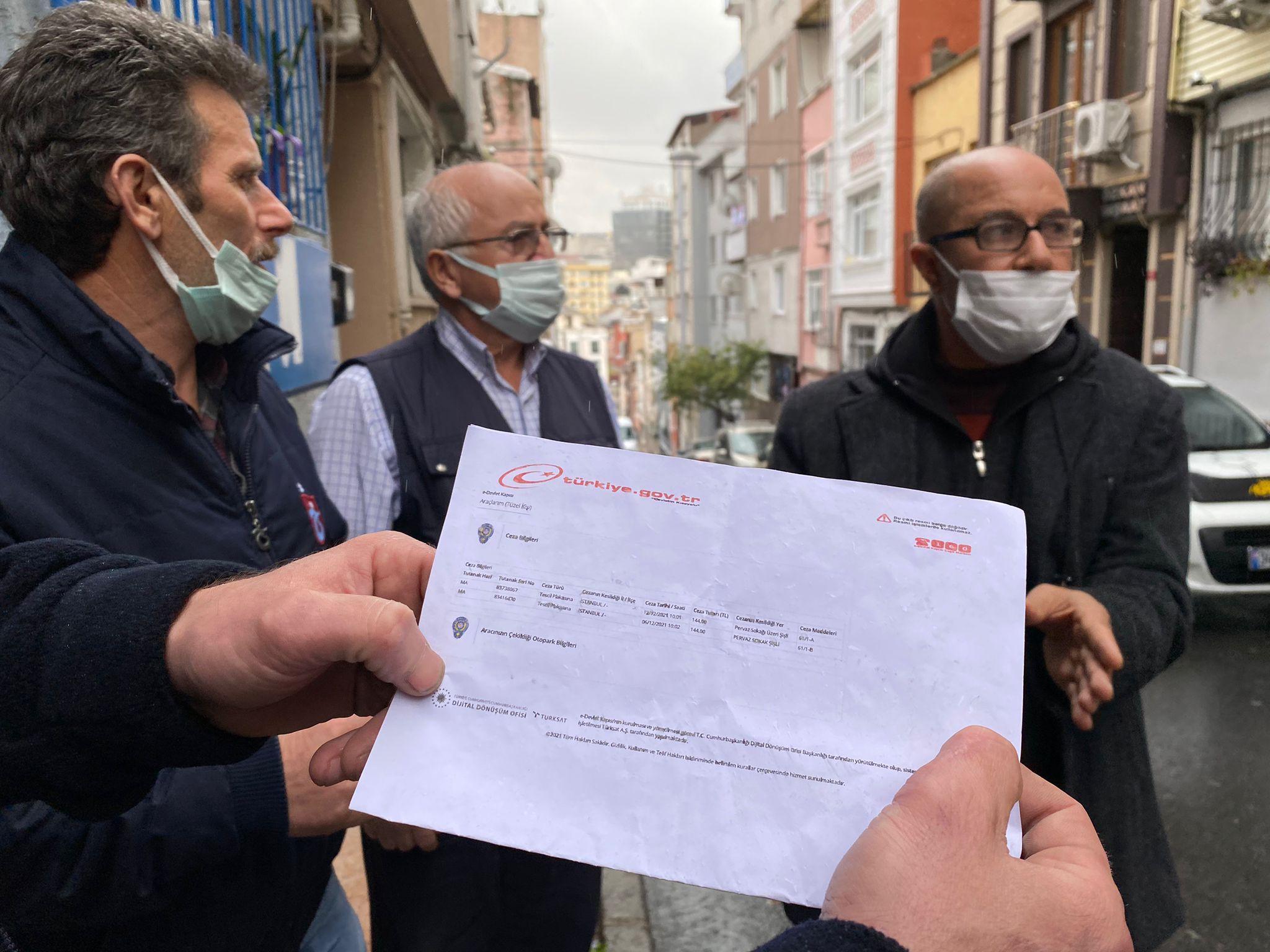 Şişlide sokak sakinlerinin trafik cezası isyanı