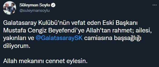 Mustafa Cengiz için başsağlığı mesajları