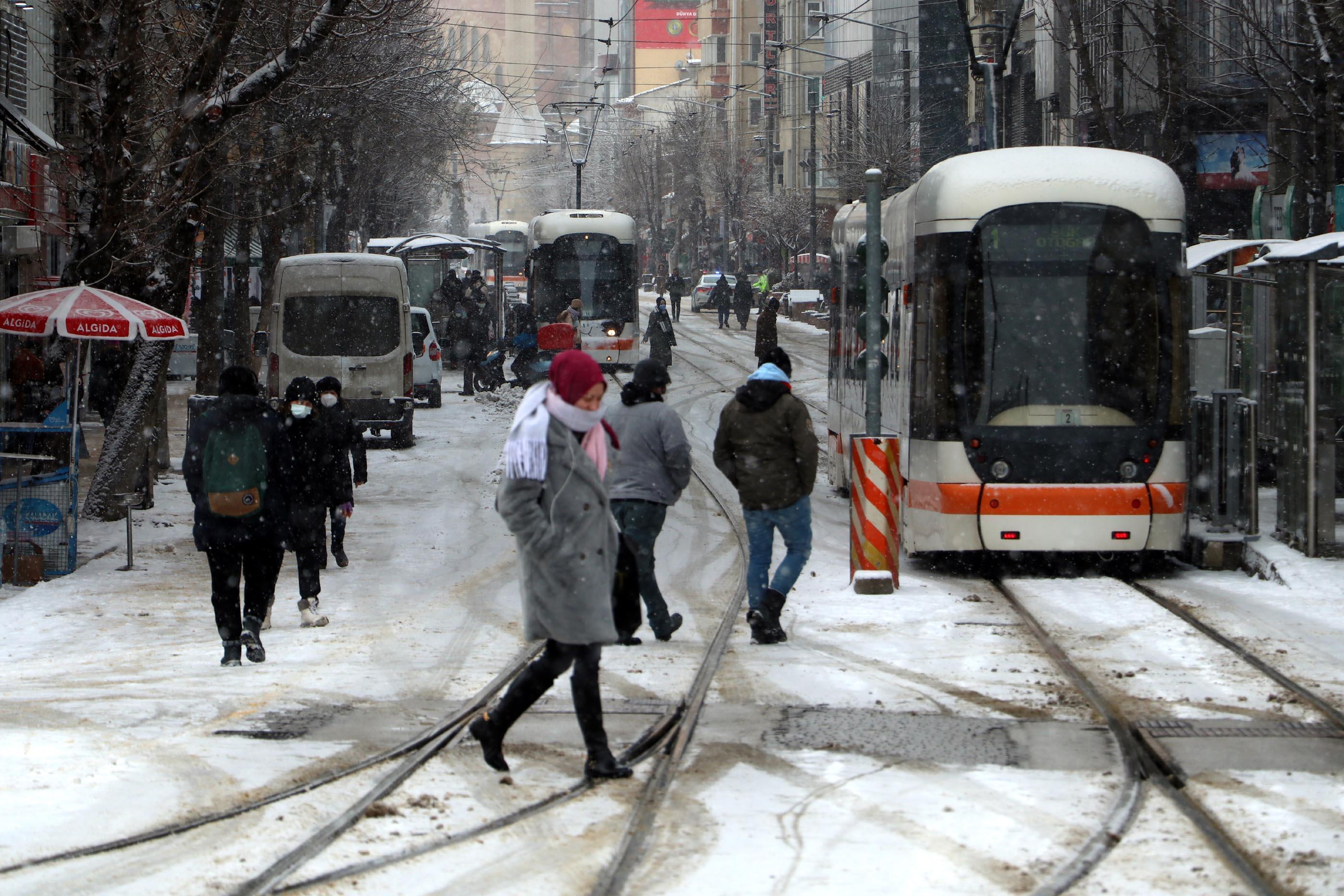 Eskişehirde kar yağışı
