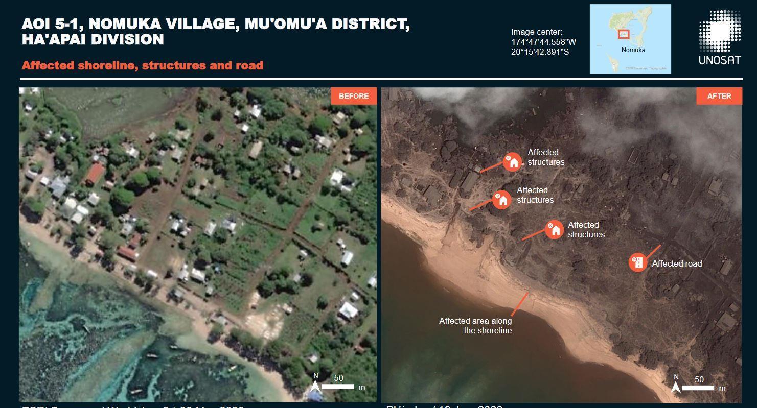 BM, Tonga’daki yanardağ patlamasının ardından uydu görüntüleri paylaştı