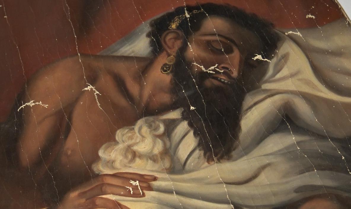 The genuine 140-year-old Prophet John painting seized in the operation