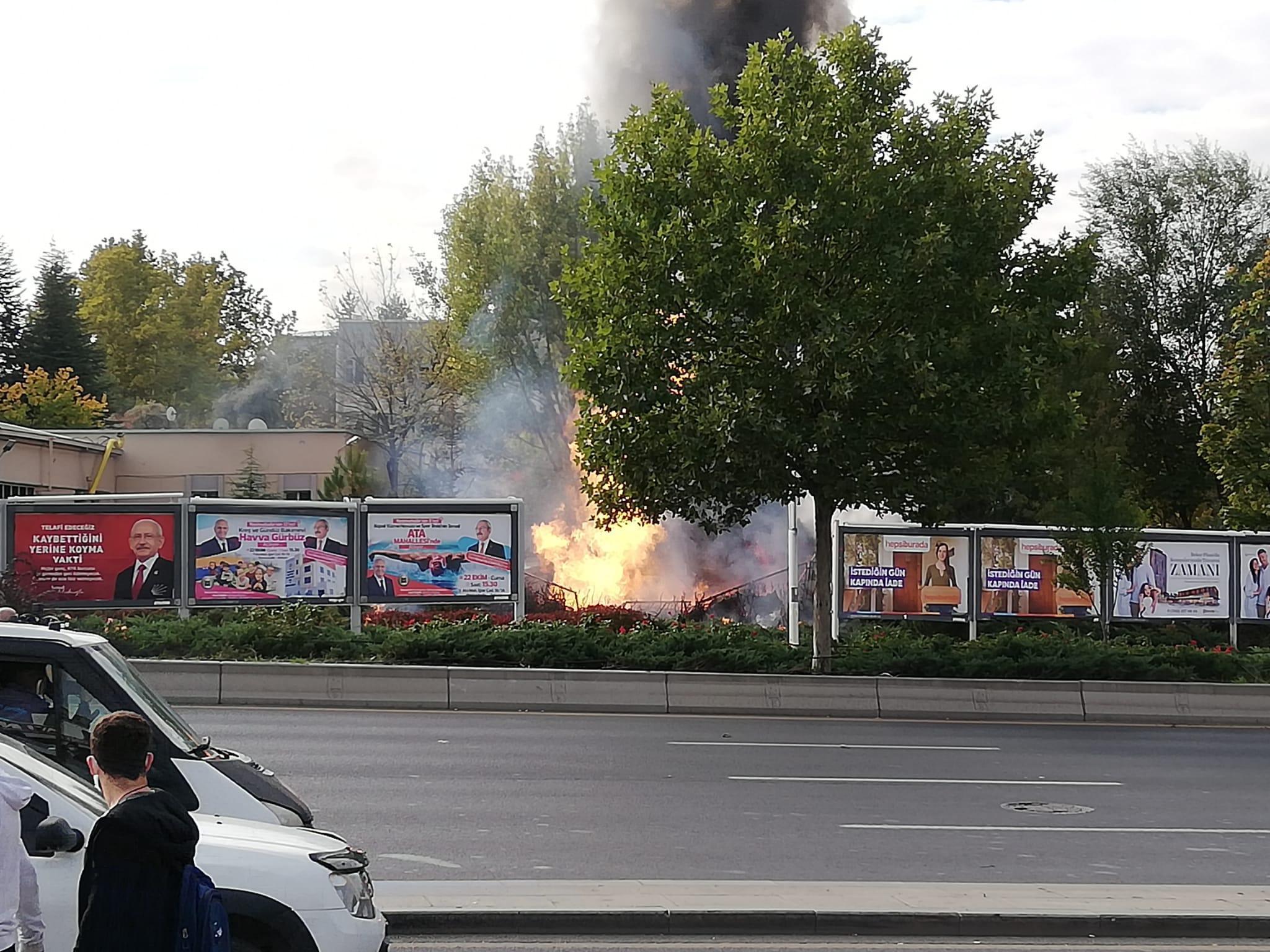 Ankarada MTA yerleşkesindeki doğal gaz vanasında art arda patlama