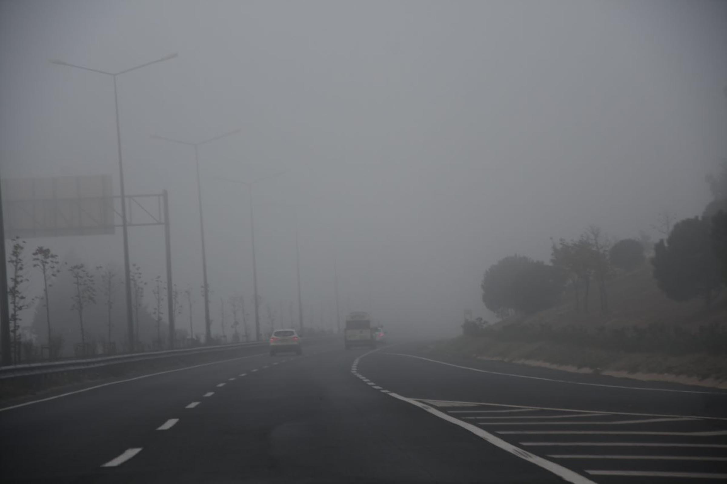 Heavy fog blankets Yuksekova and Corlu in Turkey