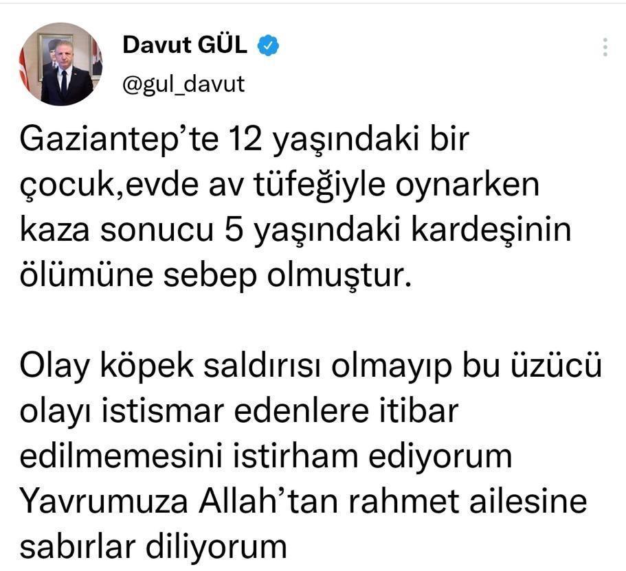 Av tüfeğiyle oynayan çocuk kazara kardeşini öldürdü