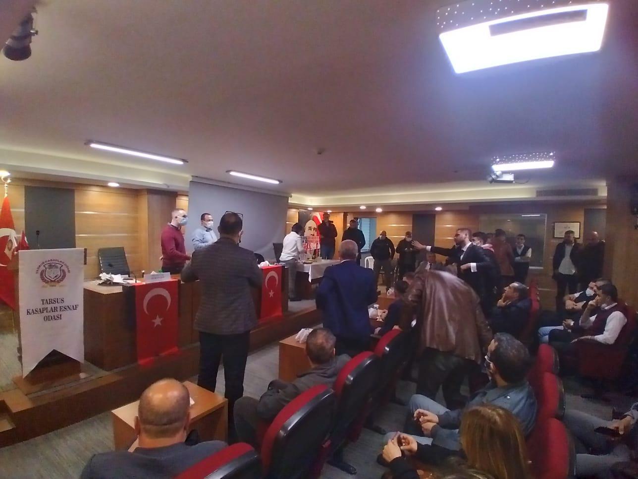 Tarsusta Kasaplar Odası seçiminde mükerrer oy kavgası