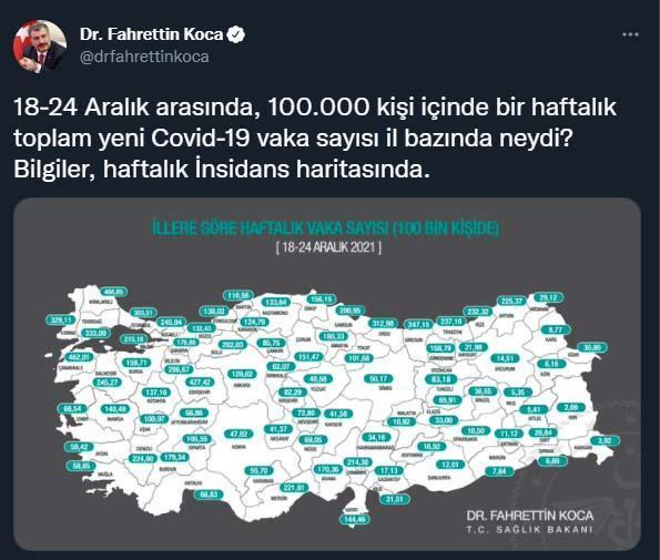 Vaka sayıları İstanbul ve İzmirde arttı, Ankarada düştü