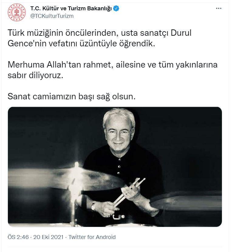 Müzisyen Durul Gence, hayatını kaybetti