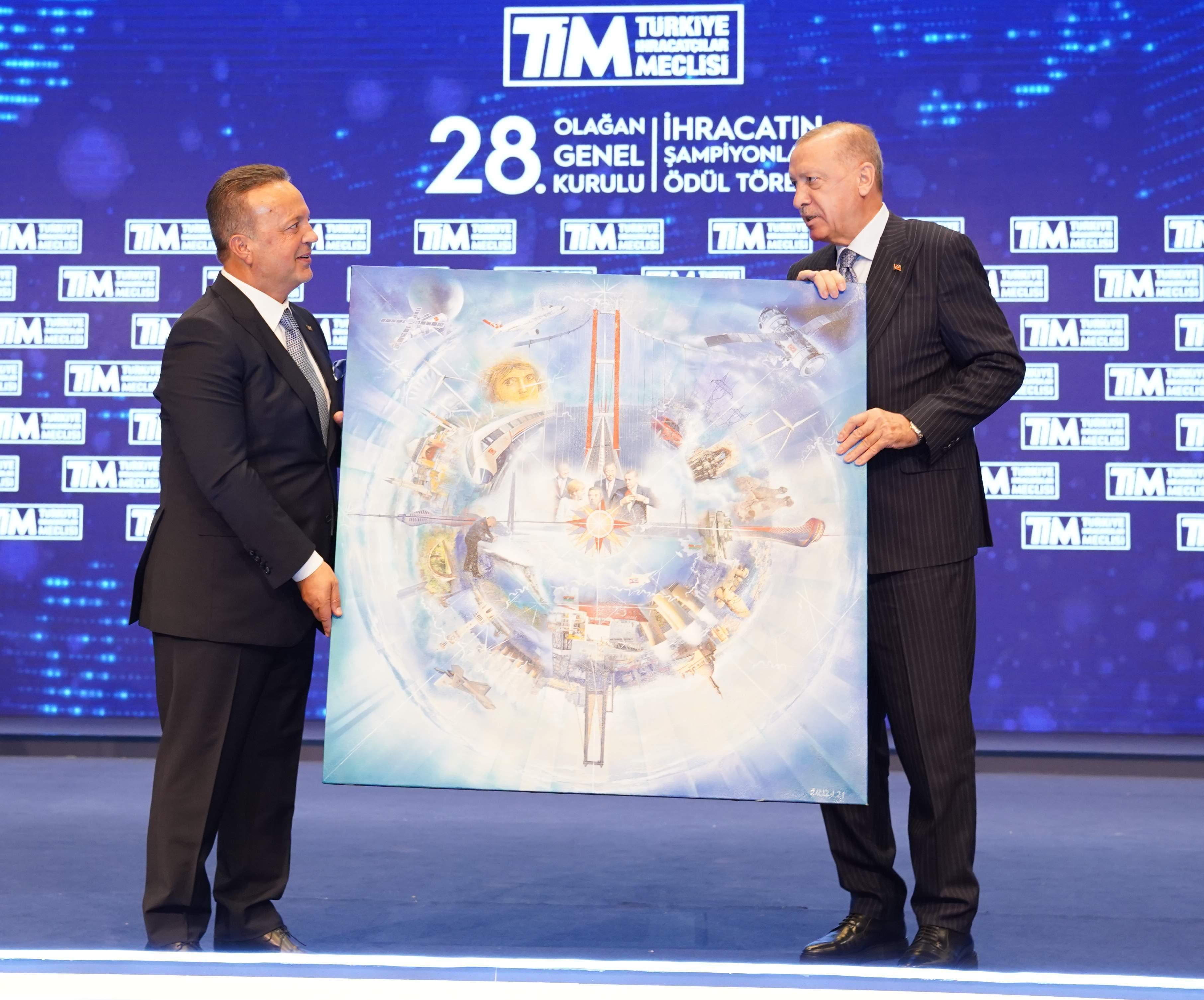 TİM 2020 İhracat Şampiyonları Ödül Töreni Cumhurbaşkanı Erdoğan’ın katılımıyla yapıldı