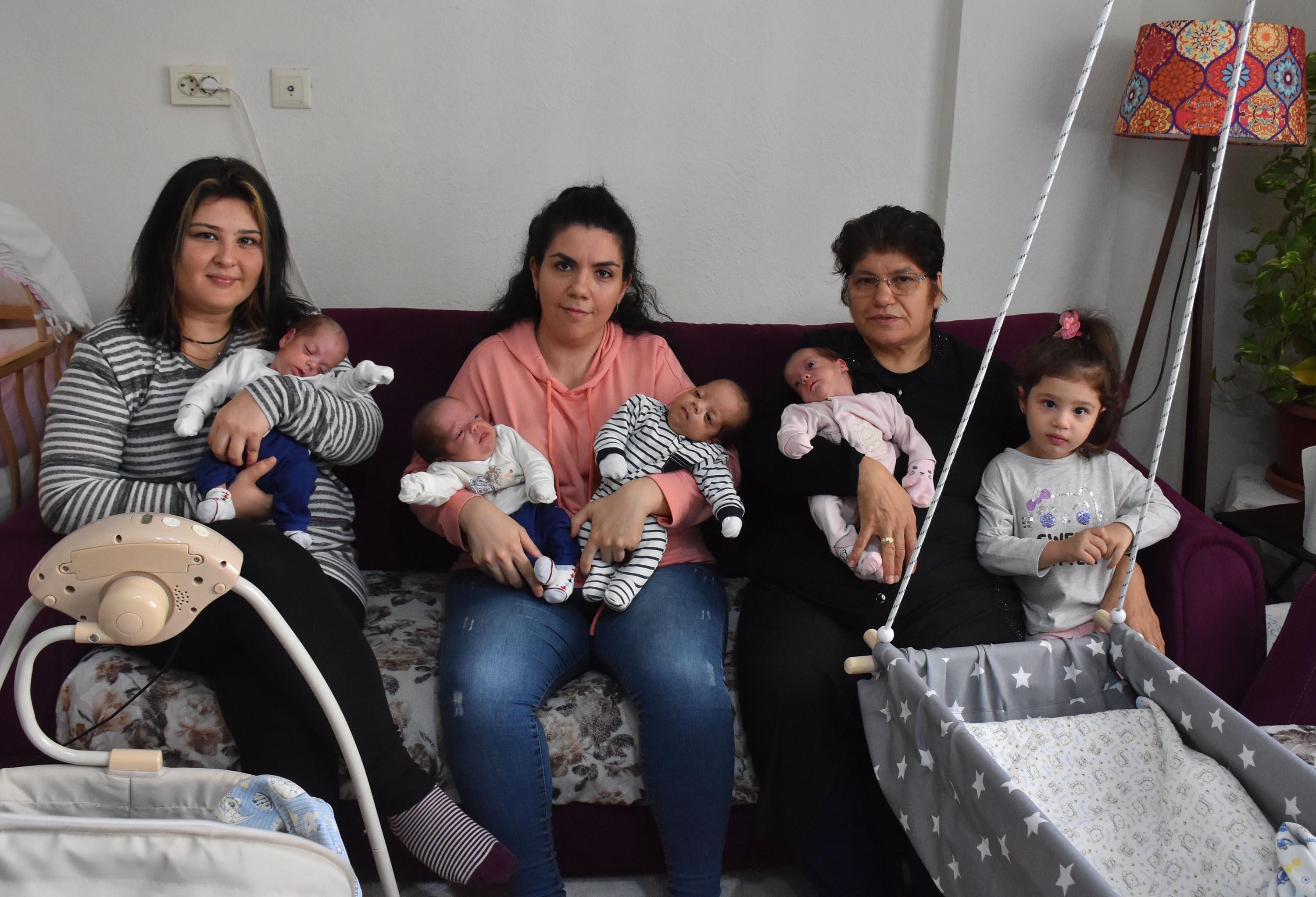 7 yıl çocuk özlemi çeken çift, yeni yılı dördüzleri ile karşıladı