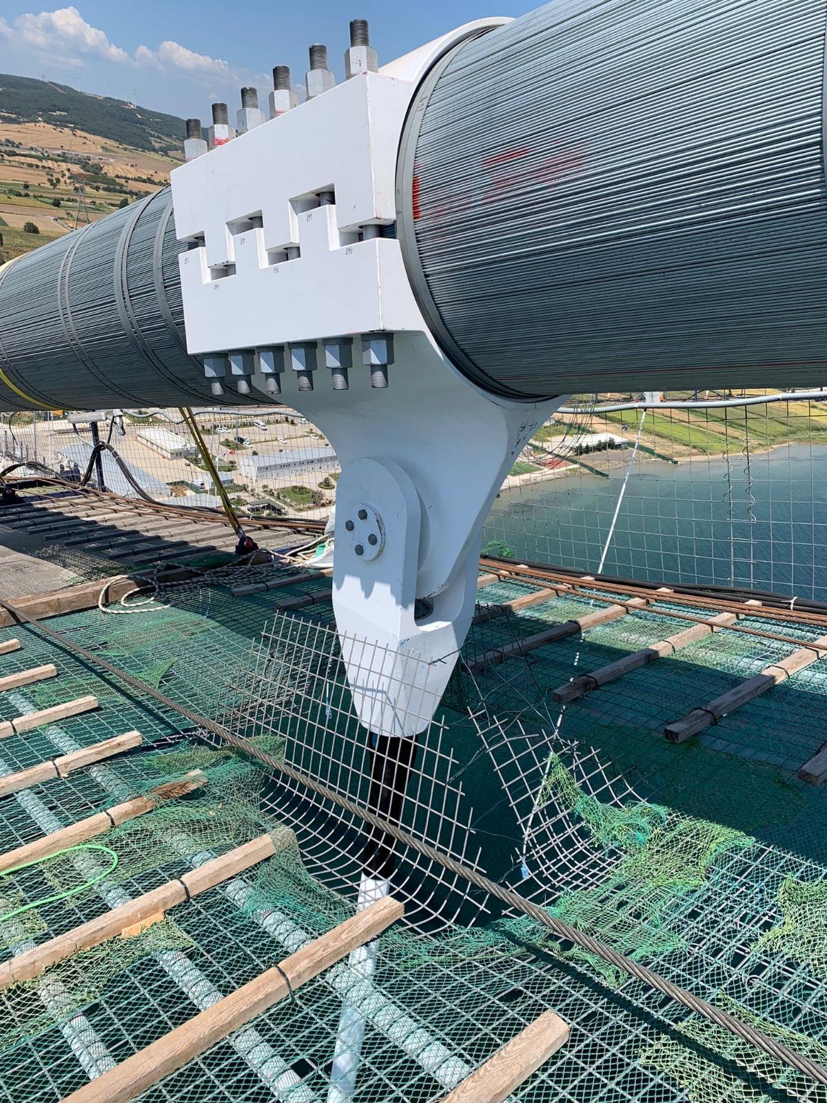 Çanakkale Köprüsünün 29’uncu tabliye bloku yerleştirildi