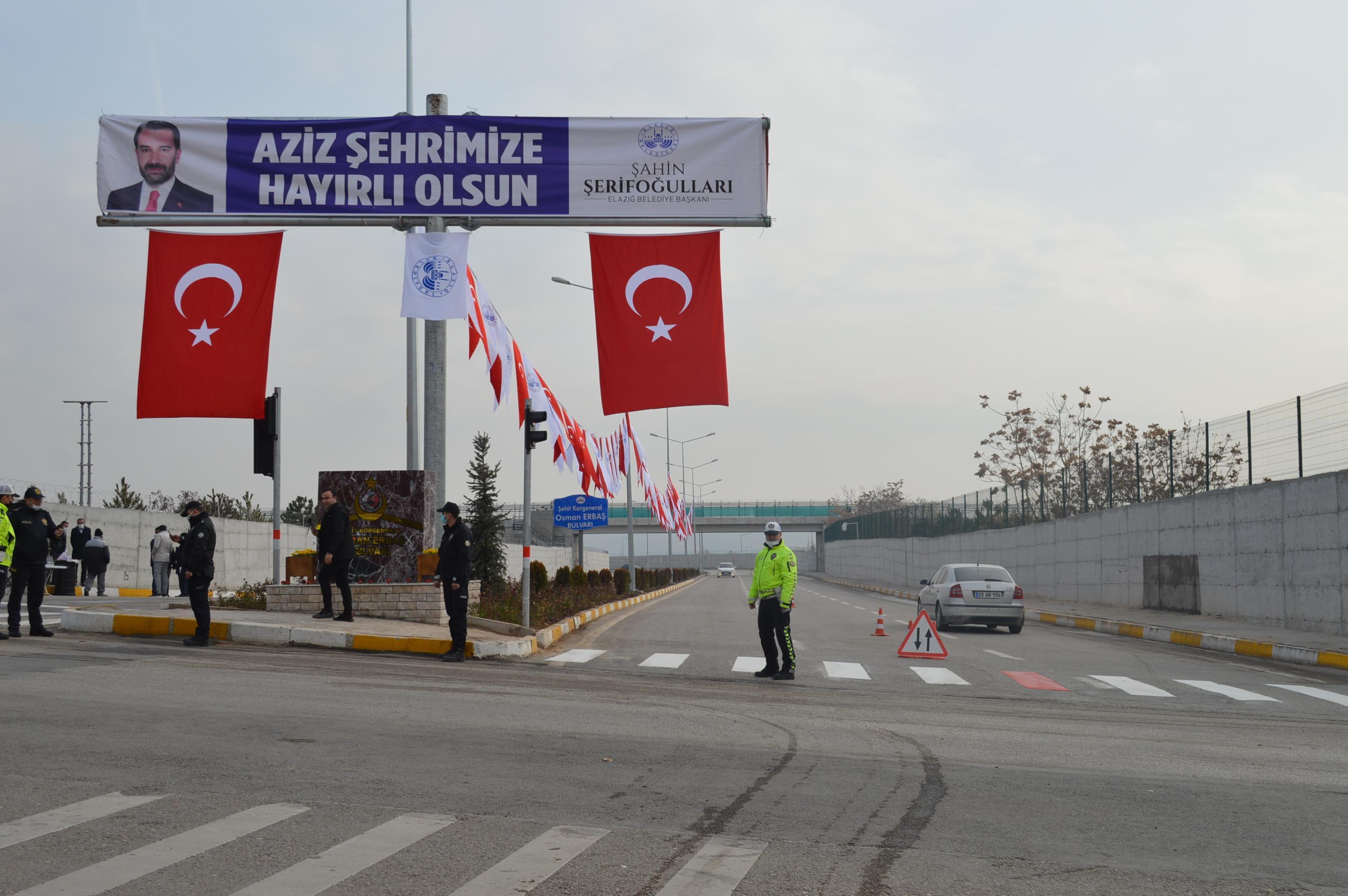 Şehit Korgeneral Erbaşın adı Elazığdaki bulvara verildi