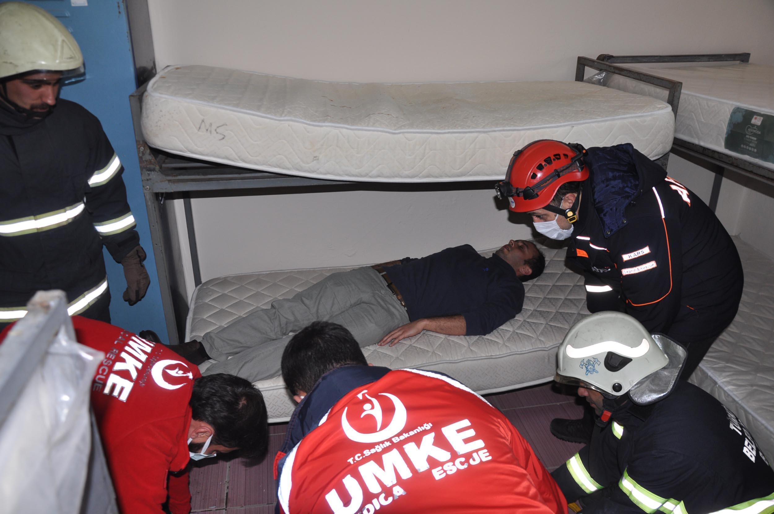 Açık cezaevinde deprem tatbikatı