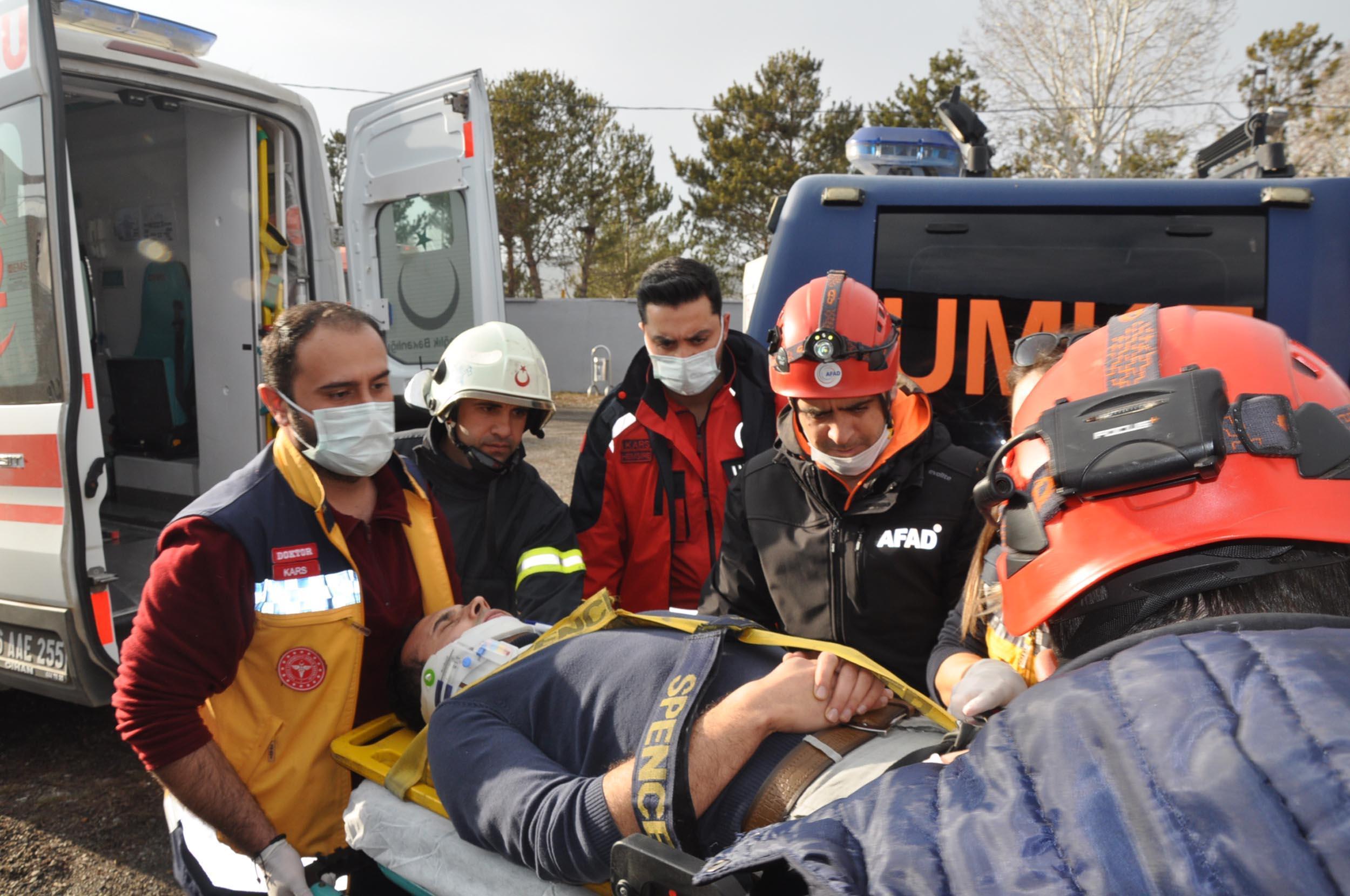 Açık cezaevinde deprem tatbikatı
