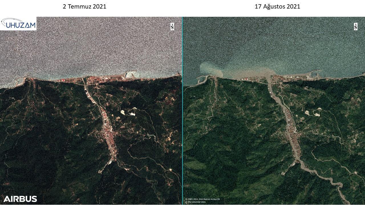İTÜ, sel felaketinin bıraktığı tahribatı uydudan tespit etti