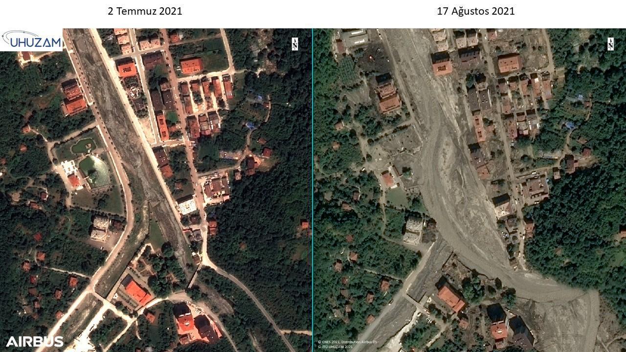 İTÜ, sel felaketinin bıraktığı tahribatı uydudan tespit etti