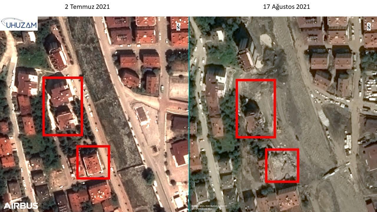 İTÜ, sel felaketinin bıraktığı tahribatı uydudan tespit etti