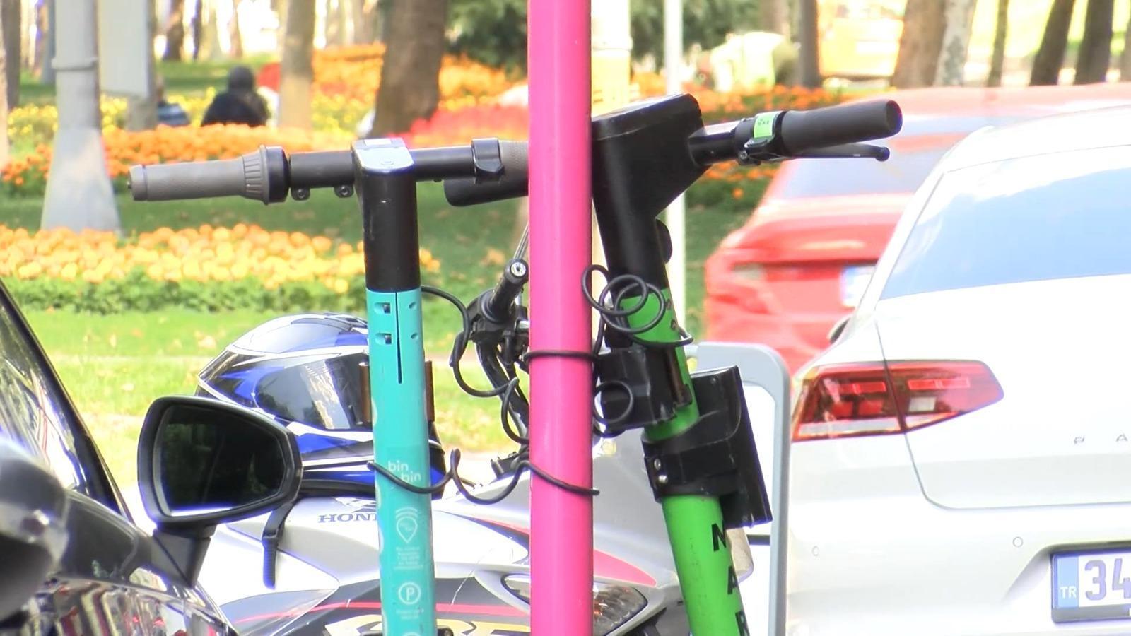 İstanbulda kurallara uymadan kullanılan scooterlar tehlike saçıyor