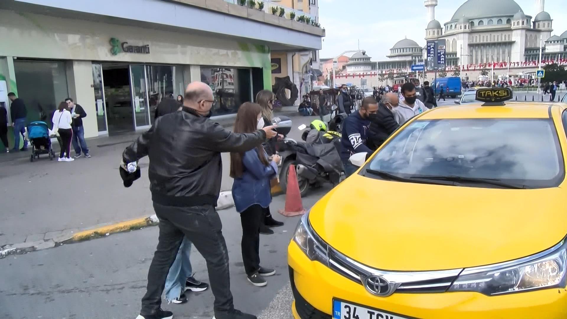 Taksim Meydanında turistin taksi isyanı