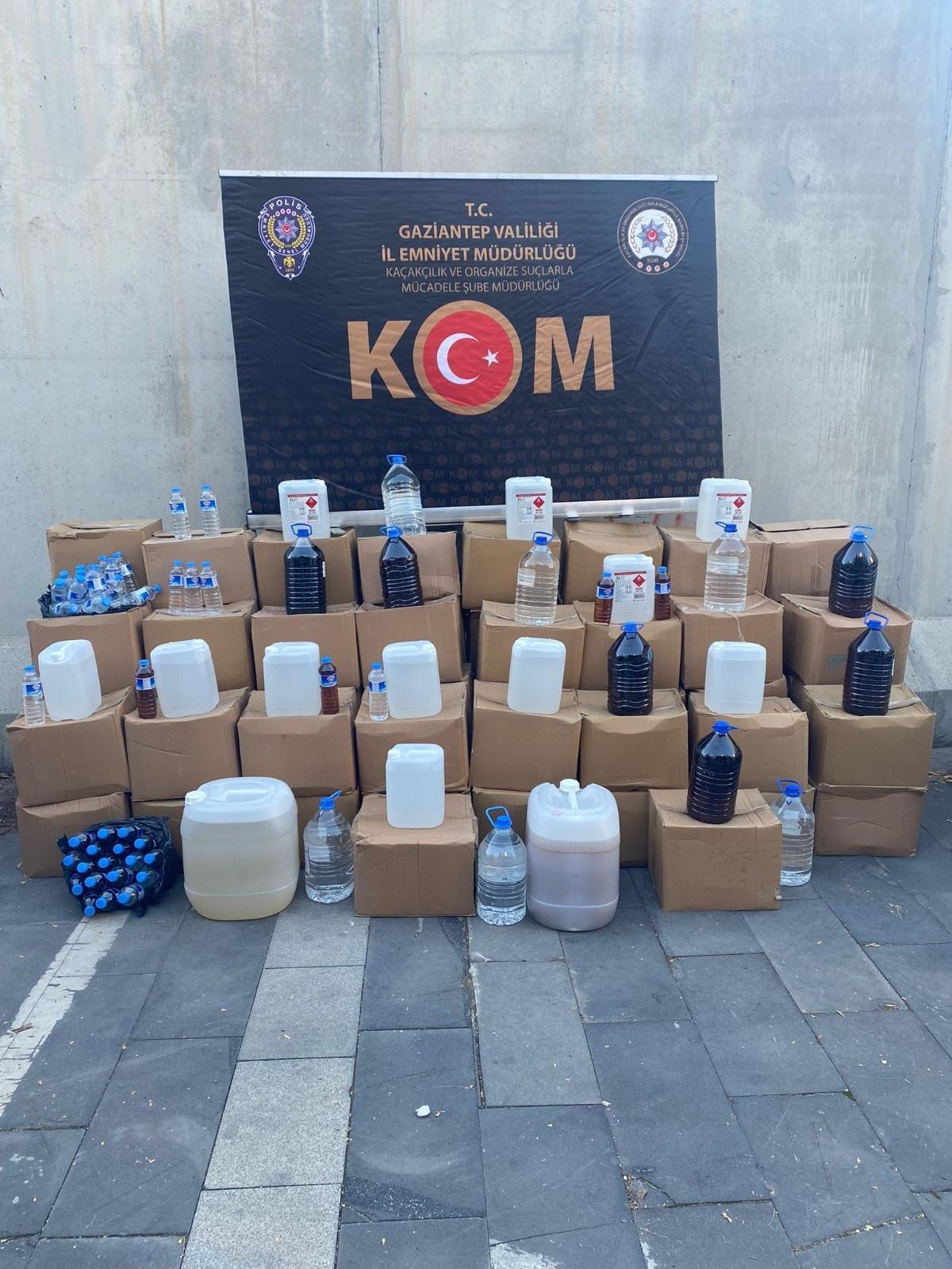 Kamyonette 1480 litre etil alkol ele geçirildi