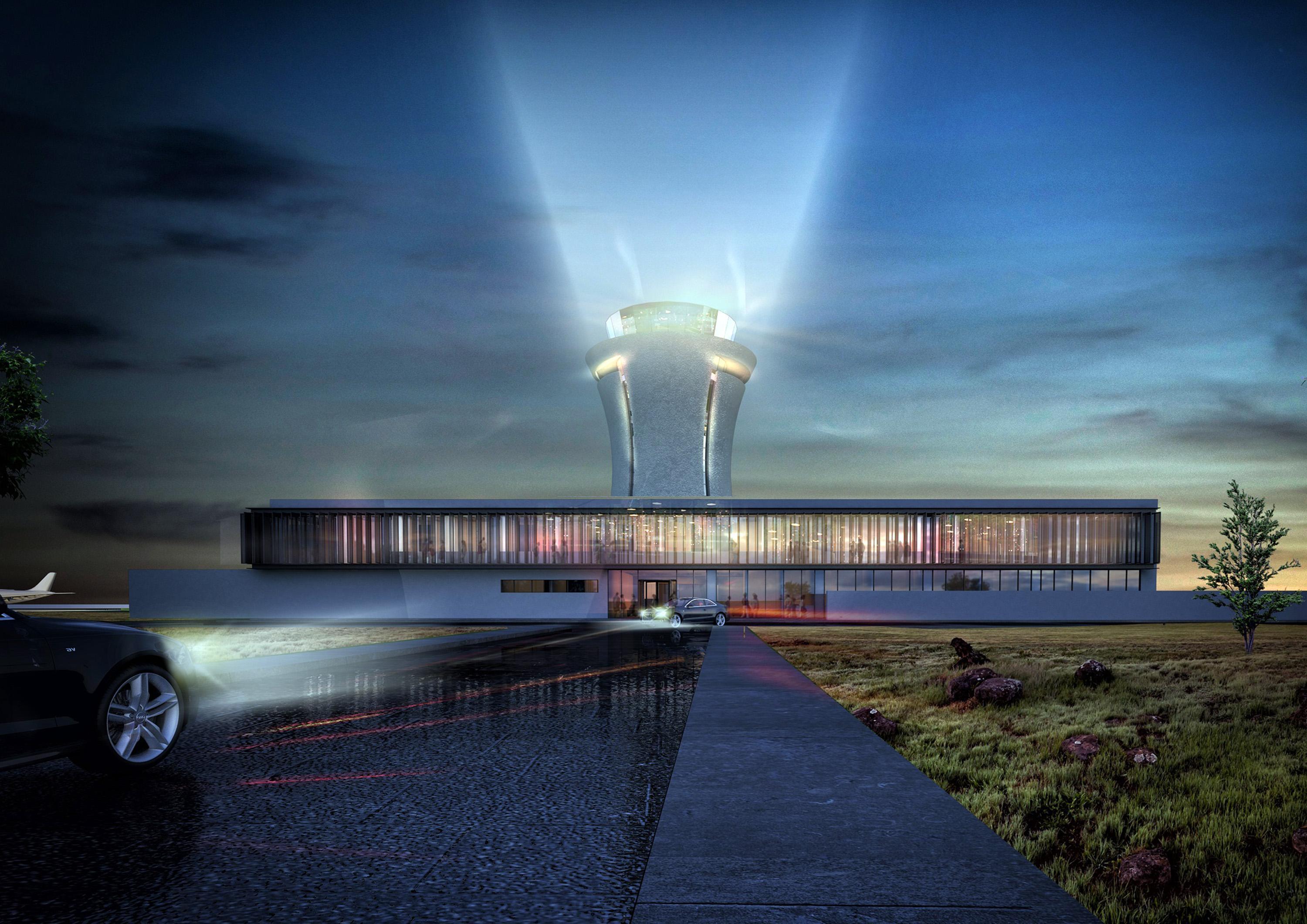 Rize-Artvin Havalimanının çay bardağı kulesi göründü