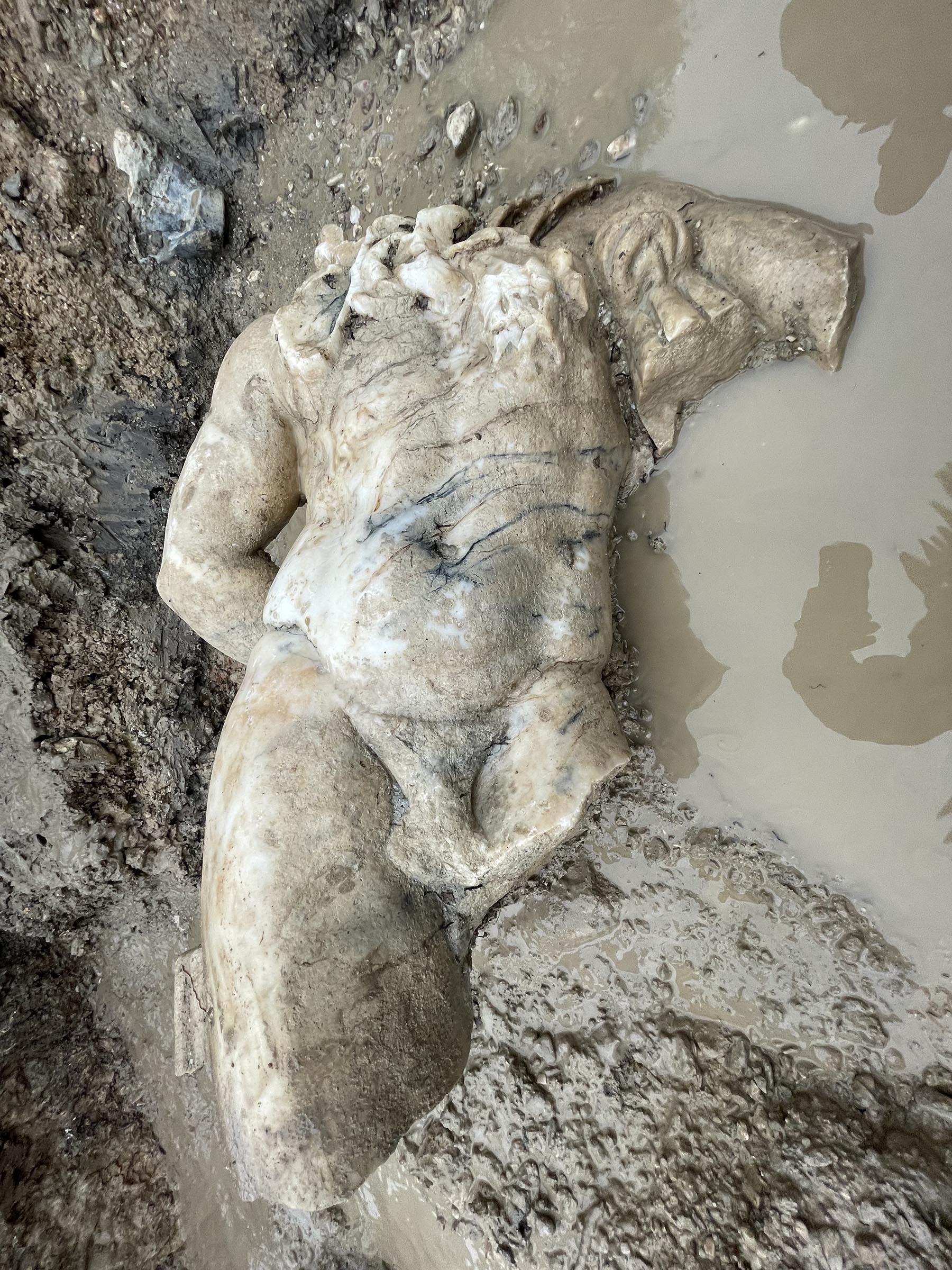 Marble statue of Hercules found in an excavation in Aizanoi Ancient City