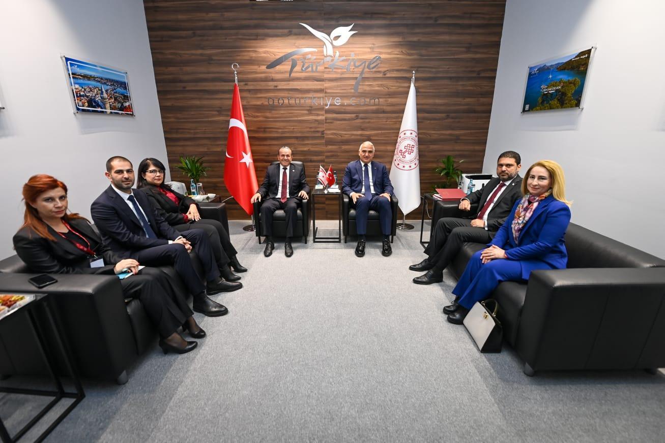 Bakan Ersoy, KKTC Turizm, Kültür ve Çevre Bakanı Ataoğlu ile görüştü ...
