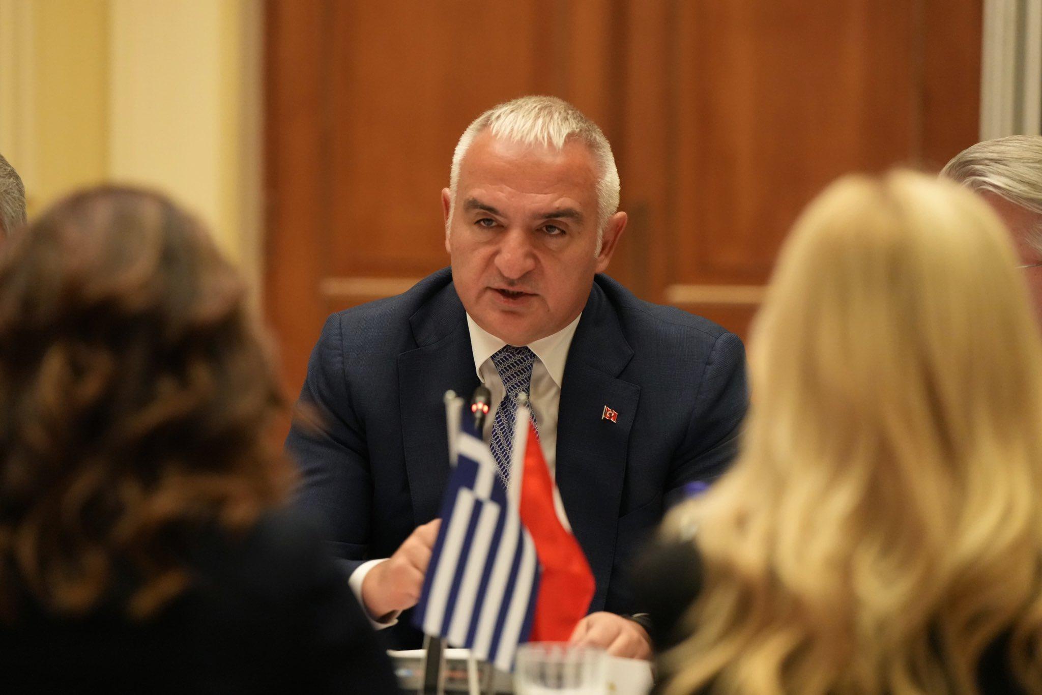 Bakan Ersoy, Yunanistan Turizm Bakanı Kefalogianni ile bir araya geldi ...