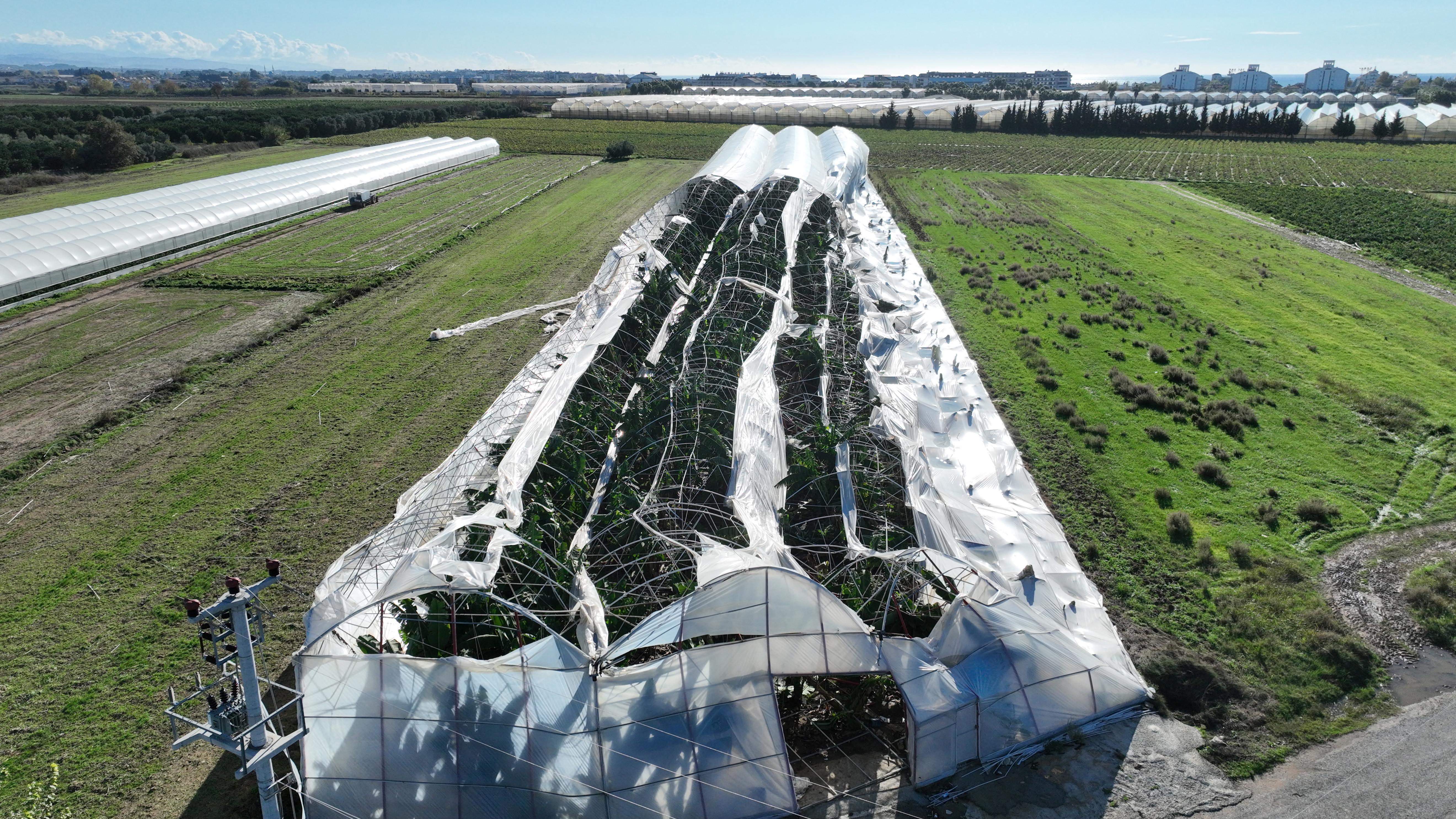 Büyükşehir Belediyesi seraları zarar gören çiftçinin yanında