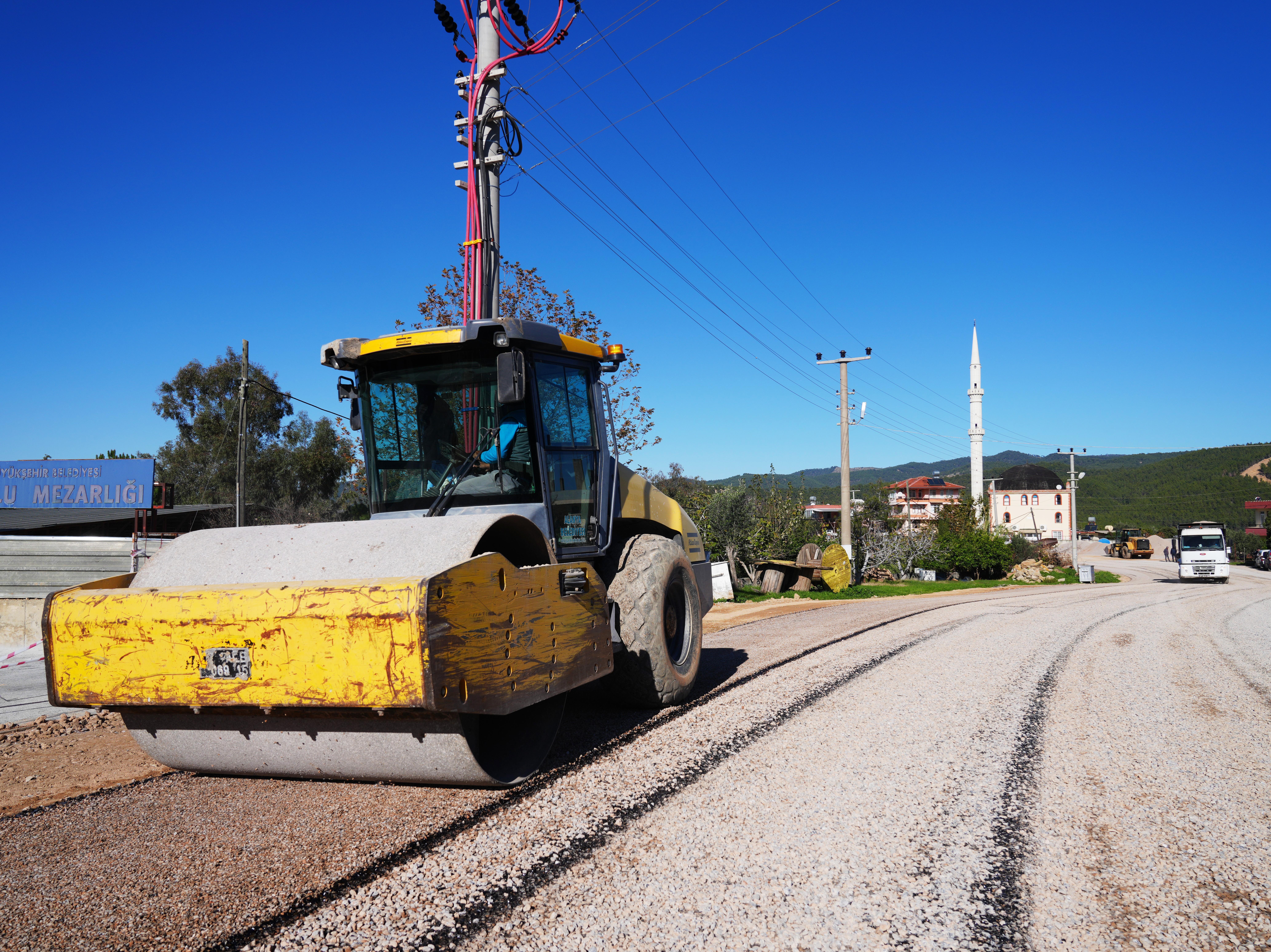 Alanya’da asfalt çalışması