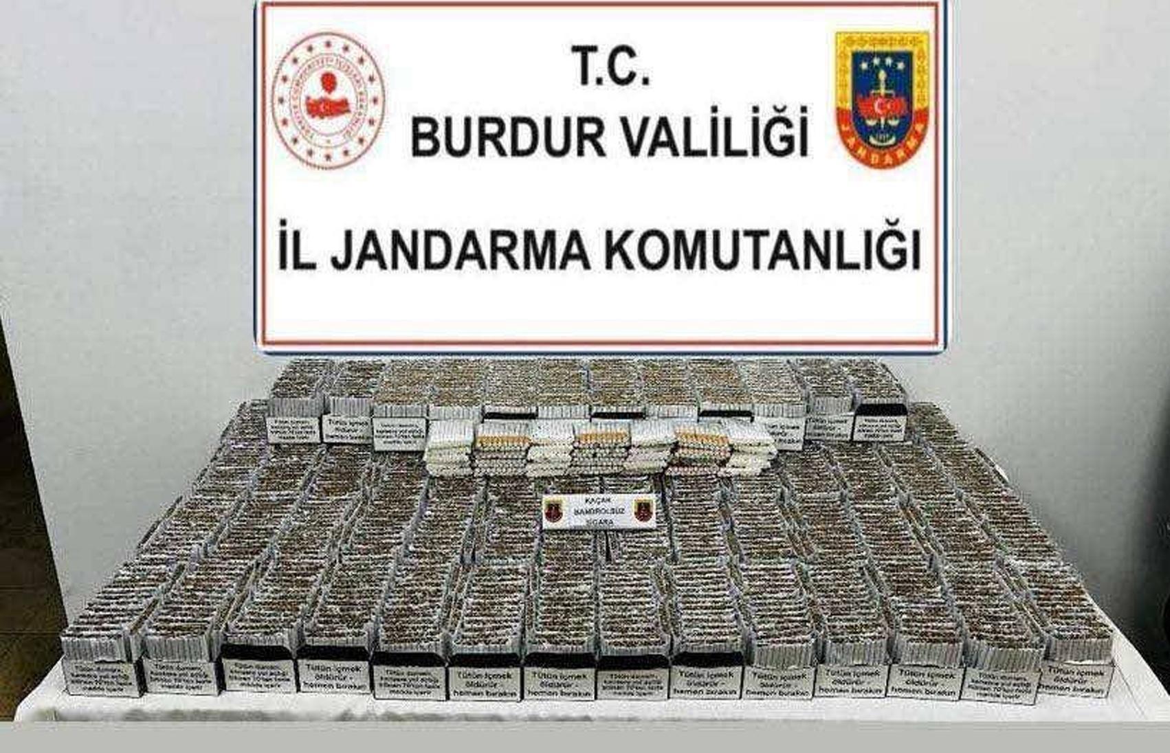 Jandarmadan kaçan sigara operasyonu