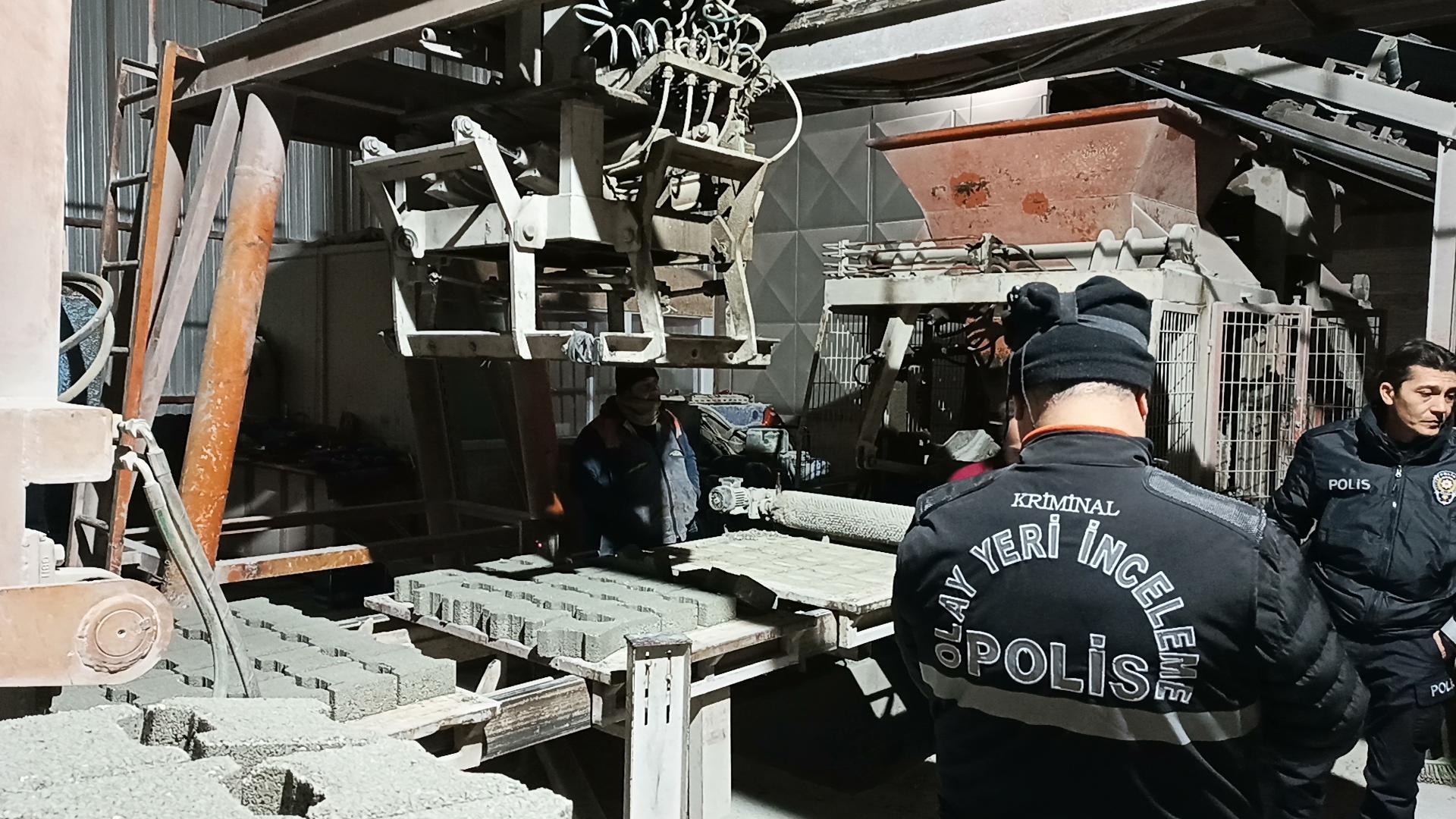 Parke üretim atölyesinde iş kazası