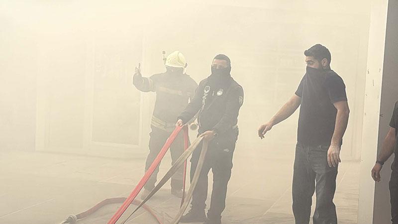Bodrum’da geri dönüşüm deposunda yangın